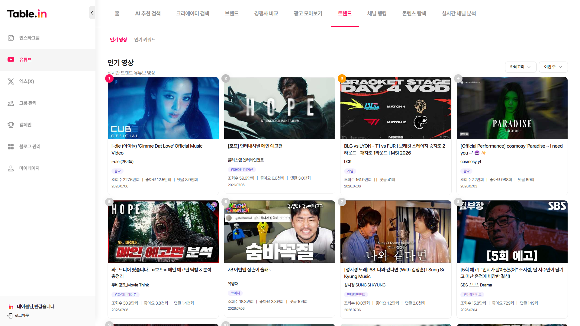 트렌드 영상