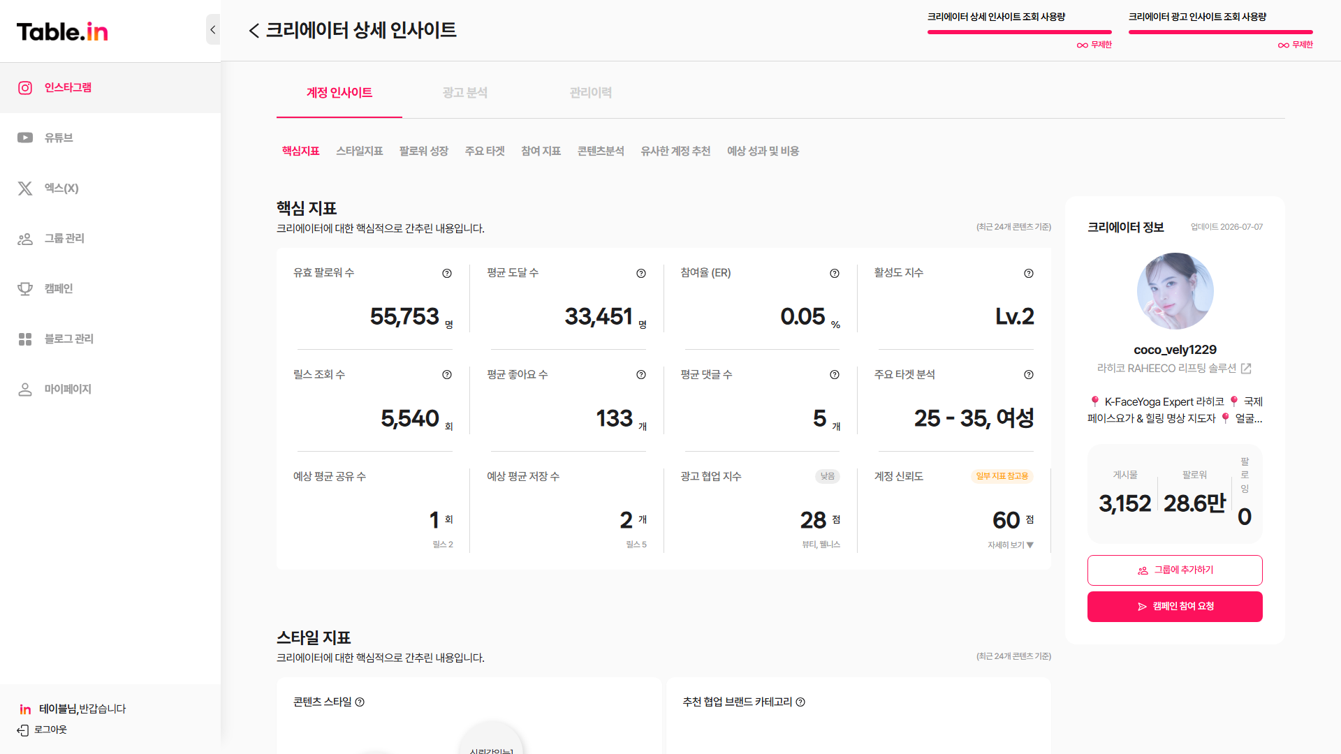 인스타그램 크리에이터 계정 인사이트